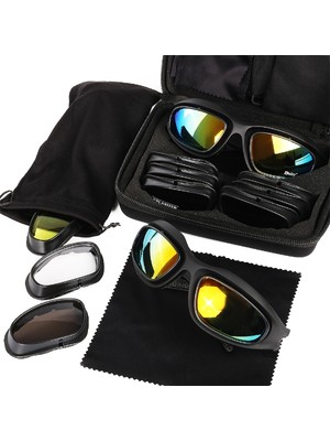 Cngzhn Çok Lensli Tactical Gözlük Seti