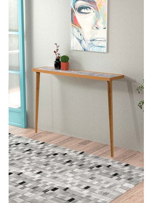 Feyza Design Doğal Masif Kayın Dresuar - 122X20CM Turuncu, Yüksek Kalite