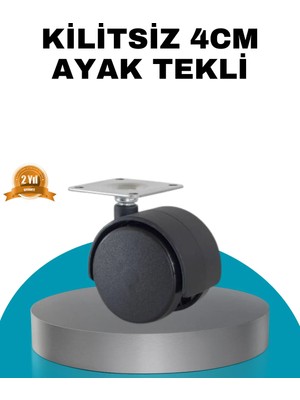 Elektronikçim 4 cm Kilitsiz Masa Ayağı Tekli Sessiz ve Akıcı Hareket