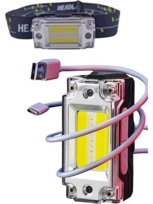 Elektronikçim Yüksek Işıklı Şarjlı ve Sensörlü LED Kafa Lambası Kamp Lambası