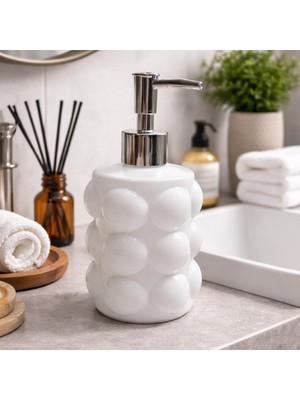 Vizka Oval Sıvı Sabunluk ,üzüm Modeli Cam Sabunluk , 300ML