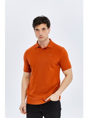 Süvari Polo Yaka Slim Fit T-Shirt TS1014000474 Kiremit