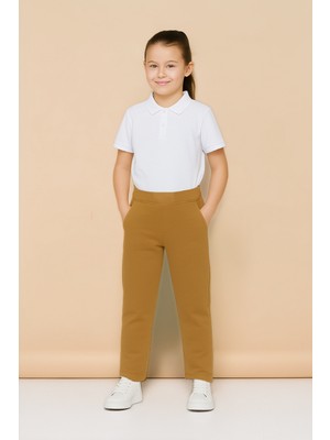 Luminur Ribana Bel Penye Siyah  Bej Okul Pantolonu Kız Erkek