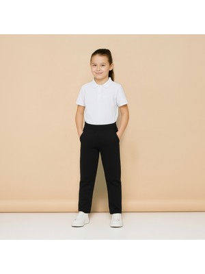 Luminur Ribana Bel Penye Siyah  Bej Okul Pantolonu Kız Erkek