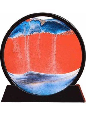 Elektronikçim Kum Saati Yuvarlak Şık Kum Tablosu Dekoratif Kum Sulu Kum Saati