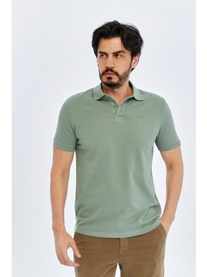 Süvari Polo Yaka Slim Fit T-Shirt TS1014000474 Su Yeşili