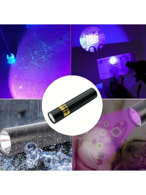 Marsilyan Mini Cep Boy USB Ile Şarj Olan Oje Kurutucu Saahte Para Kontol LED Uv Mor Işık El Feneri (4887)