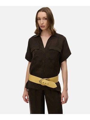 İpekyol Oval metal tokalı deri görünümlü kemer IS1260053053009