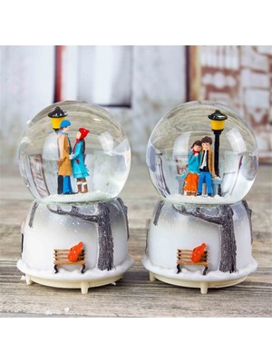 Elektronikçim Büyük Boy Sokak Lambalı Kış Masalı Kar Küresi