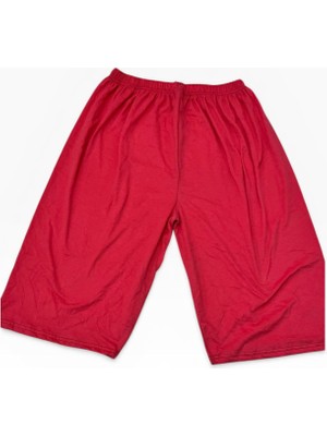  oversize pamuk penye kapri şort – büyük beden