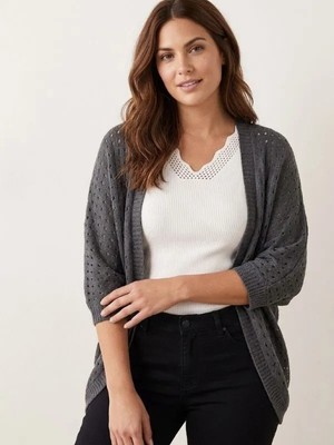 Genel Triko Delikli Düğmesiz Bedensiz Hırka