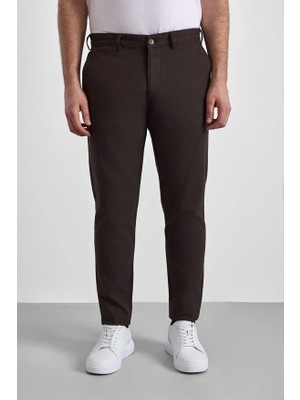Süvari Koyu Kahve Slim Casual Pantolon