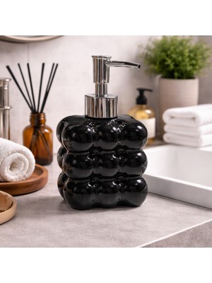 Vizka Kare Sıvı Sabunluk ,üzüm Modeli Cam Sabunluk , 300ML