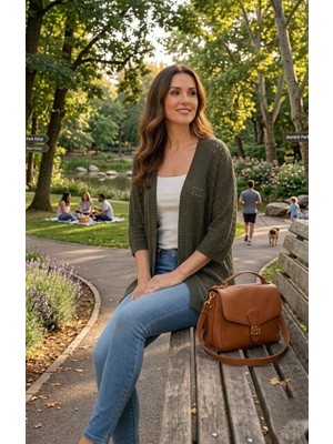 Urumday Genel Triko Delikli Düğmesiz Bedensiz Hırka