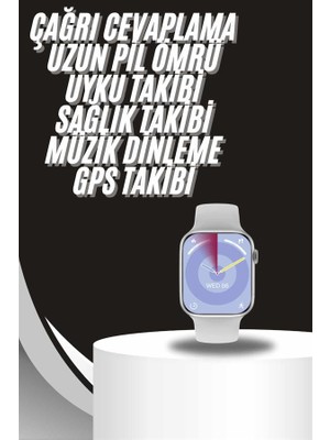 Misim Home Akıllı Saat Gümüş Kasa Bluetooth Kulaklık Hediyeli Çok Fonksiyonlu Ikili Set - AA002X-7O9RX