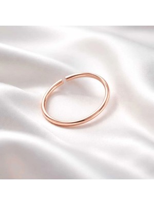 Begonia Accessories , Rose Kaplama 925 Ayar Gümüş Halka Hızma