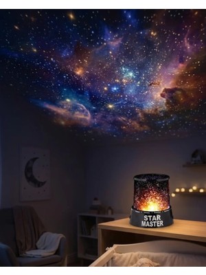 Misim Home Tavana Yıldız Yansıtan Projeksiyon Gece Lambası USB Çalışan - AA002X-7NTS24
