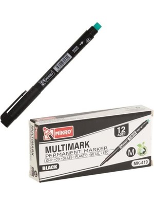 Kitabevimden Mikro CD Kalemi Permanent M Seri Siyah (12LI) Mk 419