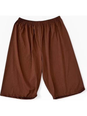  oversize pamuk penye kapri şort – büyük beden