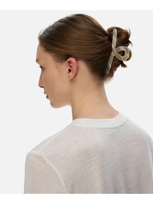 İpekyol Diyagonal çizgi desenli saç tokası IS1260076027014