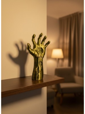 Misim Home Sanatsal El Formu Heykel Altın Yeşil Tasarım Hediyelik Dekor - AA002X-7OC4U2