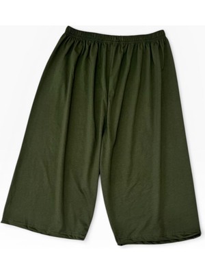  oversize pamuk penye kapri şort – büyük beden