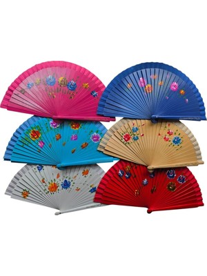 Elektronikçim Bambu Çift Taraflı Yelpaze Karma Renk 12 Li Paket