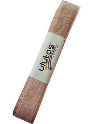 Kadife Efektli Kurdele 2.5 cm 5 Metre Açık Pudra Renk ( Ulutaş Marka )