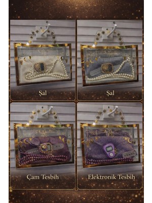 Almanara Project 4 Farklı Renkli Lüks Kadın Tesbih Seti Şık Kutulu Taş Detaylı Bileklik Aksesuar Hediyelik Özel Tasarım Tesbih Seti