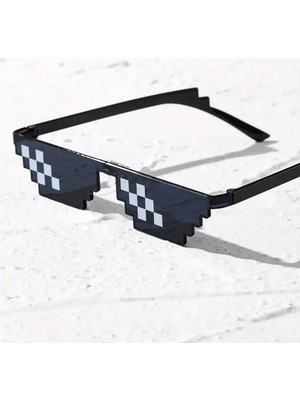 Elektronikçim Thug Life Trend Güneş Gözlüğü Mozaik Siyah Kedi Gözlükleri