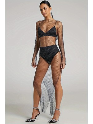 Ieg™ Uzun Kollu Uzun Elbise.