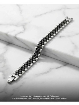 Begonia Accessories 316L Cerrahi Çelik Vip Collection Yüksek Kalite Paslanmaz Kararmaz Alerji Yapmaz Unisex Bileklik