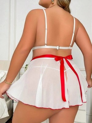 Ieg™ Özel Tasarım Büyük Beden Fantezi Hemşire Kostümü