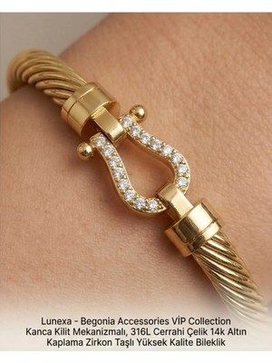 Begonia Accessories 316L Cerrahi Çelik Vip Collection Yüksek Kalite Paslanmaz Kararmaz Alerji Yapmaz Unisex Bileklik