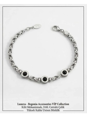 Begonia Accessories 316L Cerrahi Çelik Vip Collection Yüksek Kalite Paslanmaz Kararmaz Alerji Yapmaz Unisex Bileklik