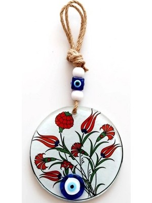 Ieg™ Lale Çiçeği Desenli Füzyon Cam Duvar Dekoru