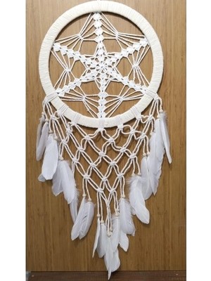 Ieg™ Yıldız Motifli Ekru Renk Büyük Boy Düş Kapanı Duvar Dekoru