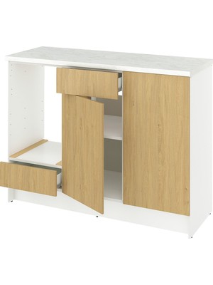 IKEA Meşe Fonksiyonel Mutfak Dolabı 180 cm