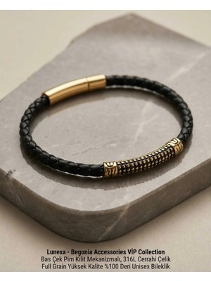 Begonia Accessories 316L Cerrahi Çelik Vip Collection Yüksek Kalite Paslanmaz Kararmaz Alerji Yapmaz Unisex Bileklik