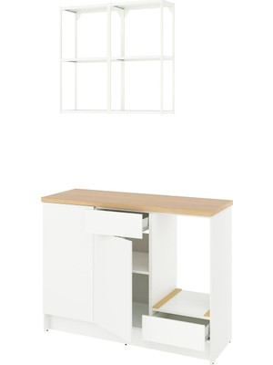 IKEA Beyaz Fonksiyonel Mutfak Dolabı 180X61X220 cm