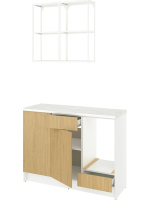 IKEA Meşe Modern Mutfak Dolabı 180X61X220 cm