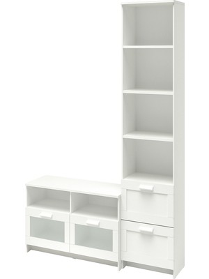 IKEA Beyaz Pratik Tv Ünitesi 180X41X190 cm