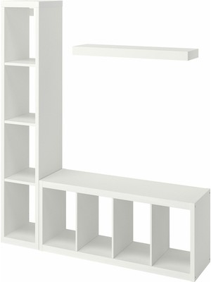 IKEA Beyaz Kullanışlı Tv Ünitesi 189X39X147 cm
