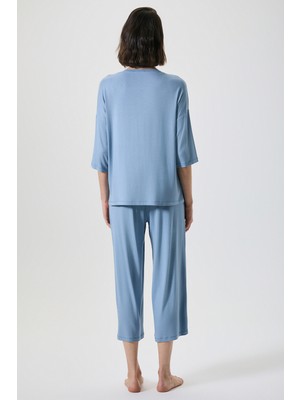 Penye Mood Bisiklet Yaka Rahat Kesim Kapri Takımı