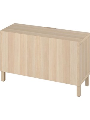 IKEA Meşe Kullanışlı Tv Ünitesi 120X42X48 cm