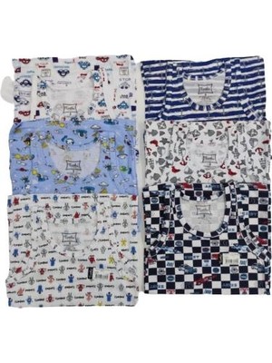 Tutku 0256 Erkek Çocuk Elastan Empirme Atlet 6 Adet Asorti Renk Nefes Alabilir ve Rahat Kesim