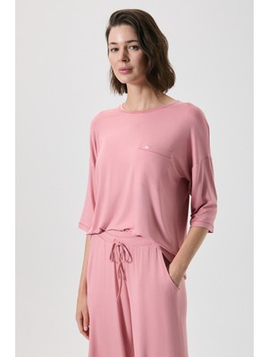 Penye Mood Bisiklet Yaka Rahat Kesim Kapri Takımı