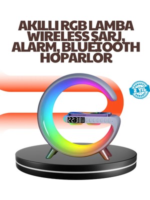 Marsilyan 15W Hızlı Kablosuz Şarj Destekli Çok Fonksiyonlu Akıllı Masa Lambası