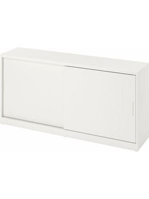 IKEA Beyaz Fonksiyonel Tv Ünitesi 177X37X56 cm