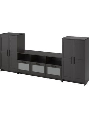 IKEA Siyah Fonksiyonel Tv Ünitesi 336X41X95 cm